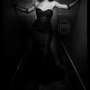 Black strapless mermaid from dress